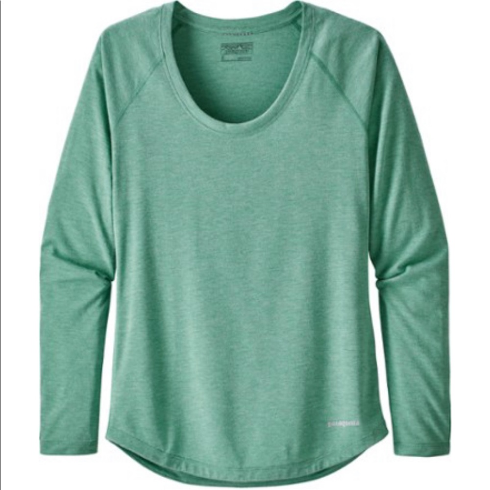 Patagonia: Nine Trails Long-Sleeve Shirt (Beryl Green)